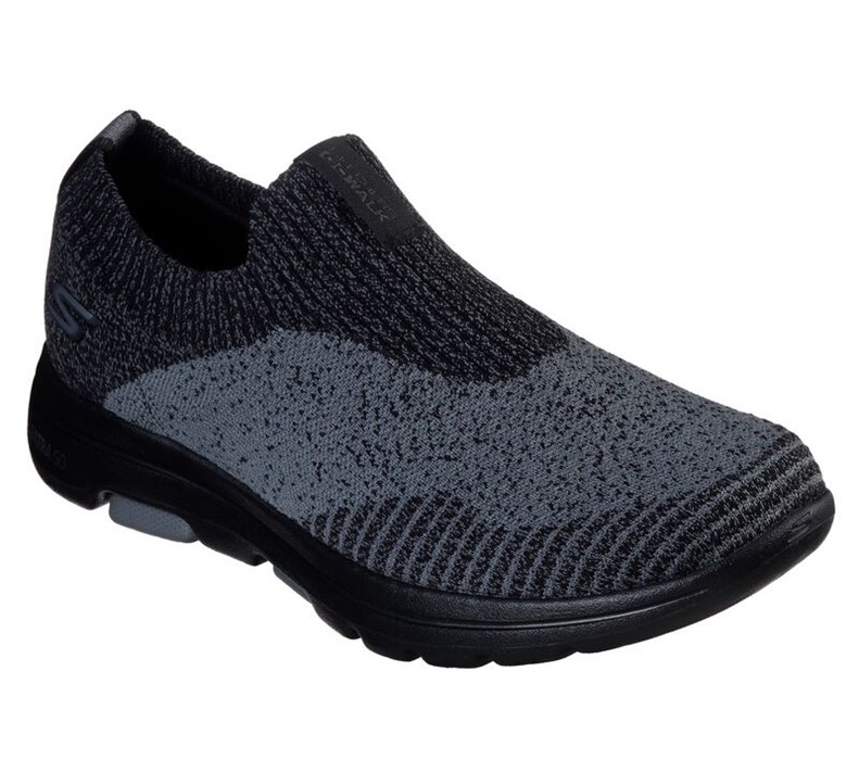 Skechers Gowalk 5 - Merritt - Mens Slip On Shoes Black/Grey [AU-EY2888]